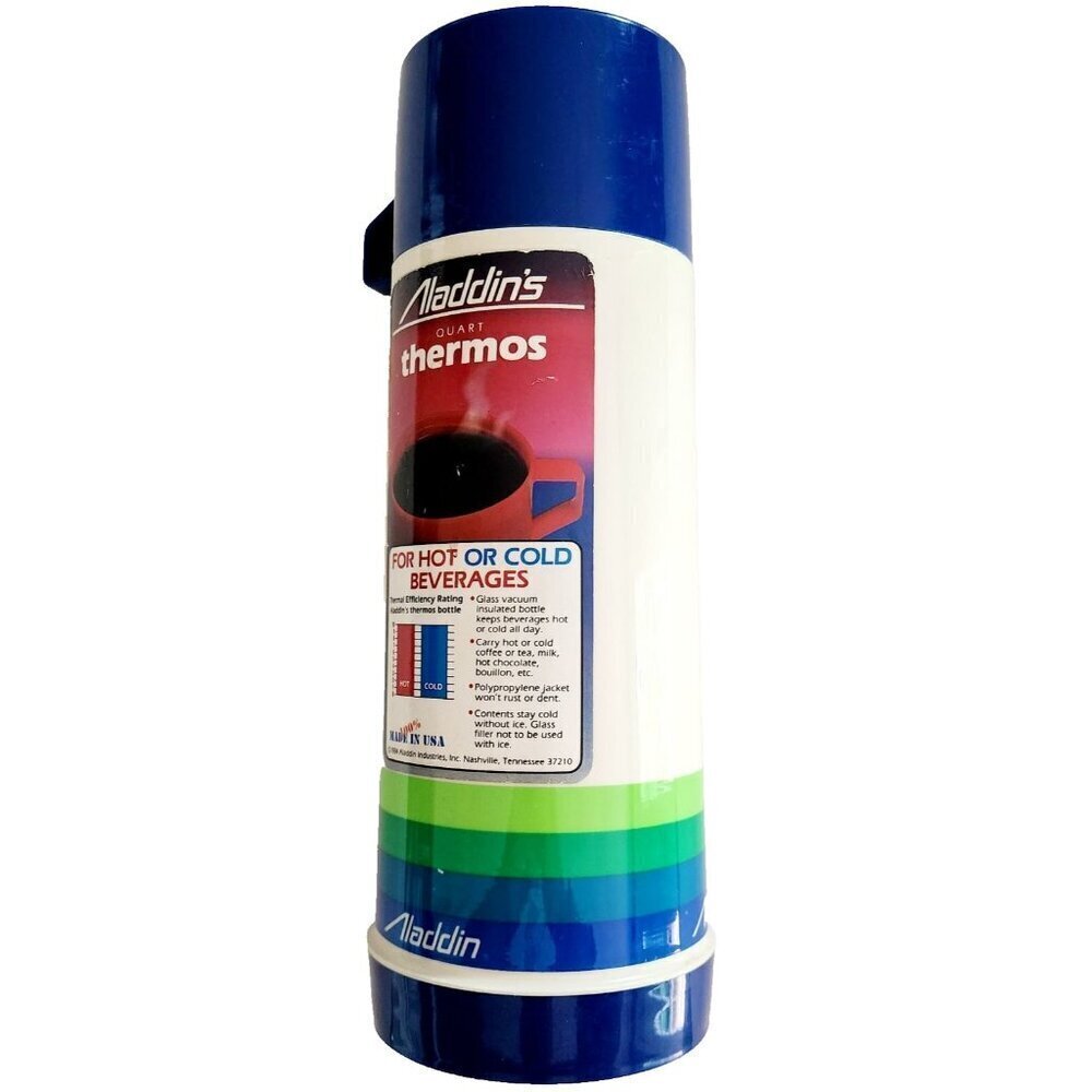 1984 Aladdin Thermos Hot And Cold Travel Container Vintage Large 48 oz INVRM